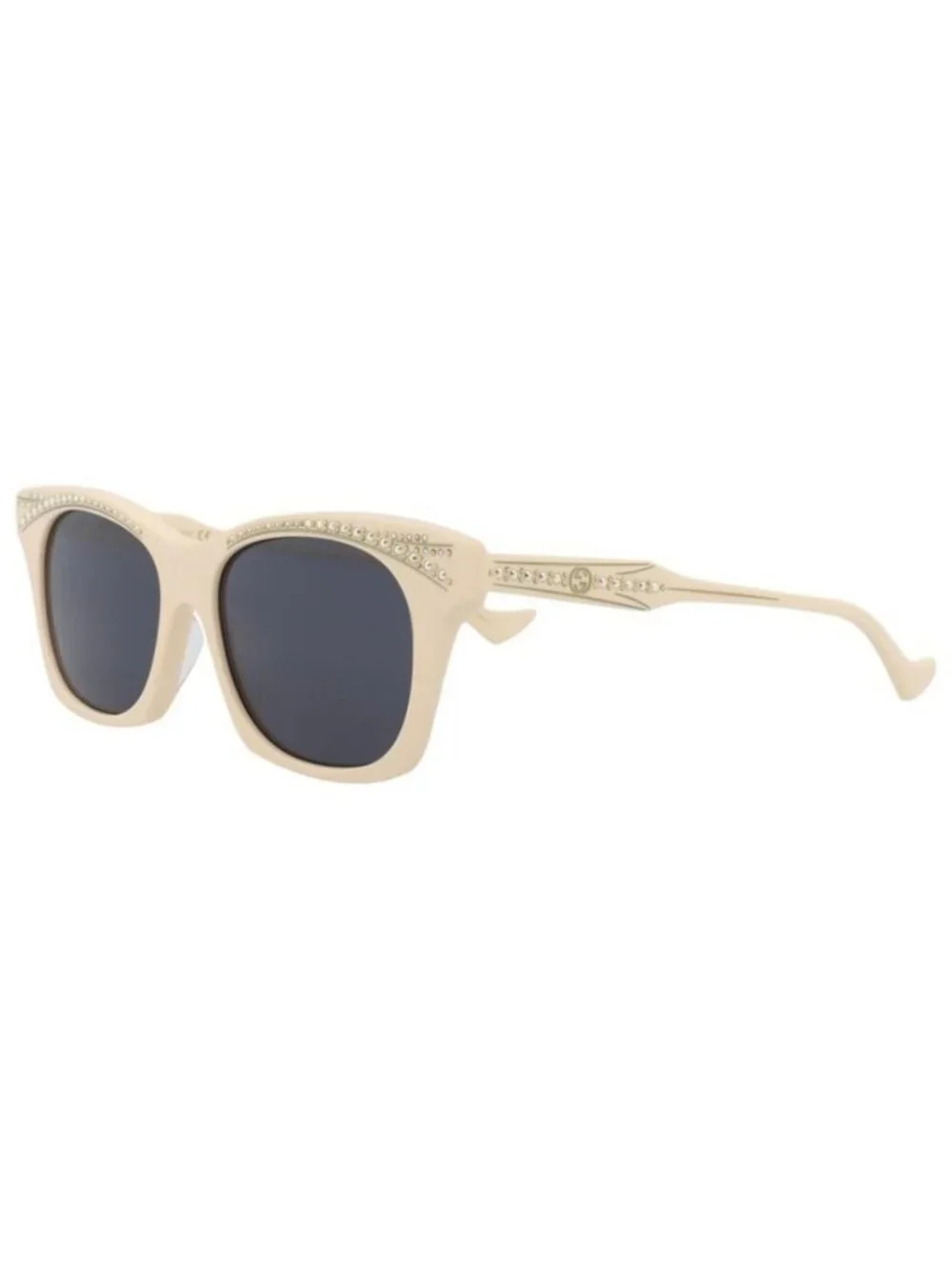 New Gucci Womens Cat Eye Ivory Ivory Blue Fashion Designer Sunglasses